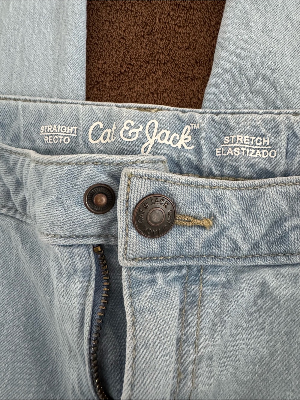Cat & Jack Light Blue Straight Stretch Men's Jeans